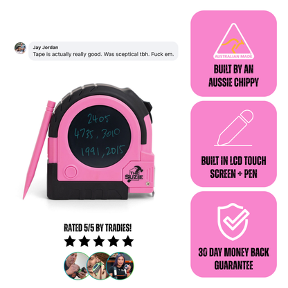 THE SUZIE 8M LCD TAPE MEASURE