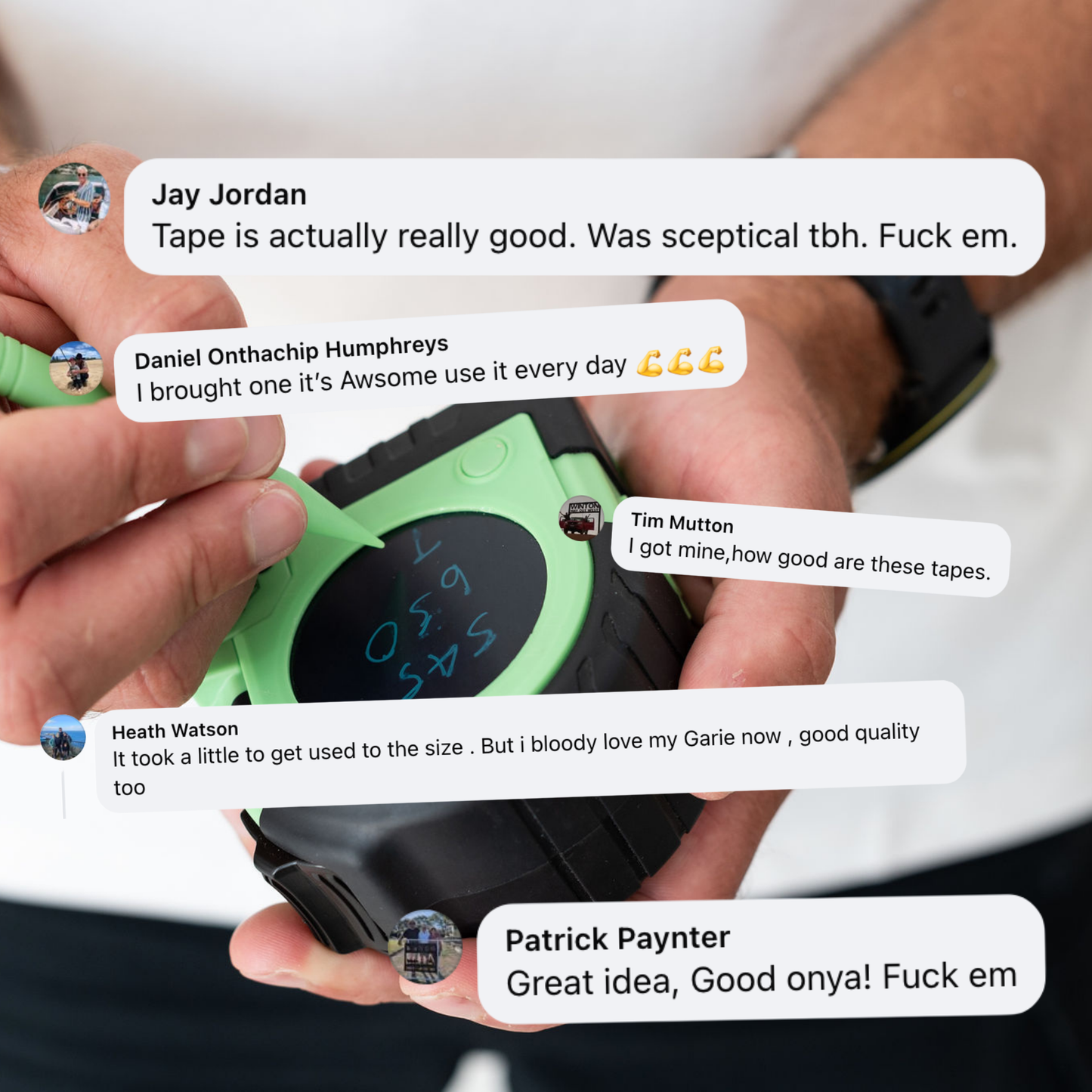 THE GARIE 8M LCD TAPE MEASURE