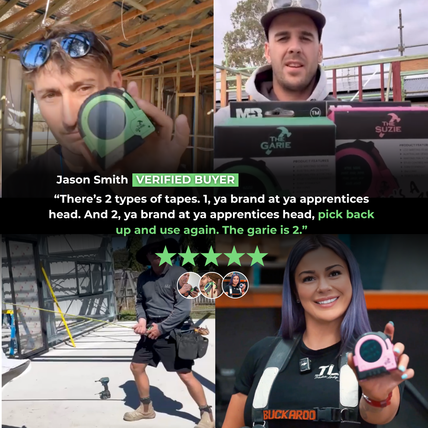 THE GARIE 8M LCD TAPE MEASURE