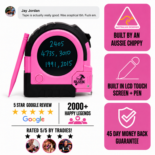 THE SUZIE 8M LCD TAPE MEASURE
